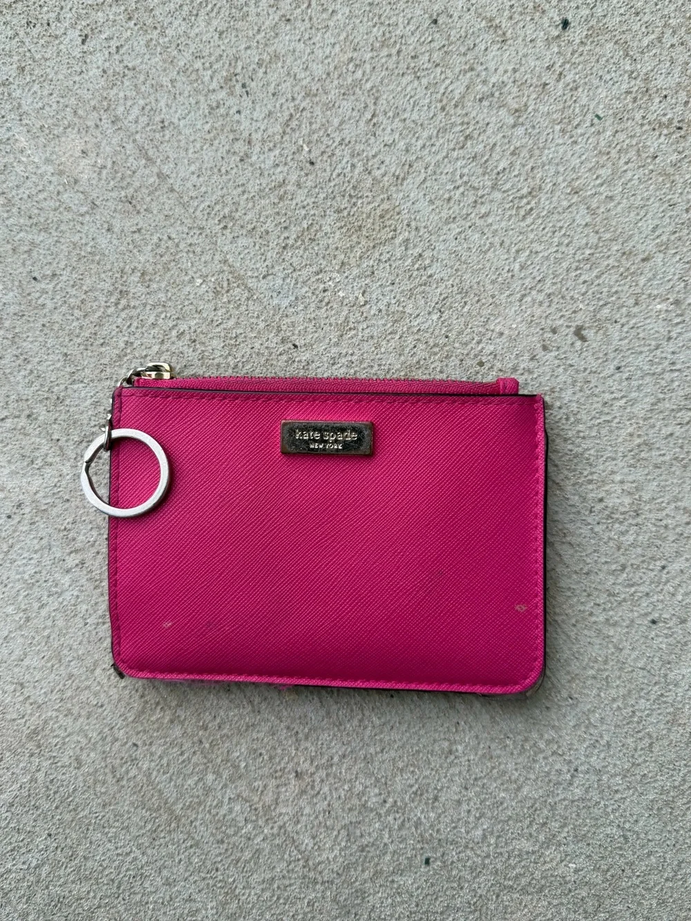 Kate Spade Zipper Card Holder With Key Chain